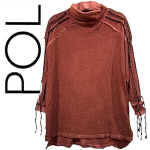 POL Oversized Top W/Fun Braided Detail
